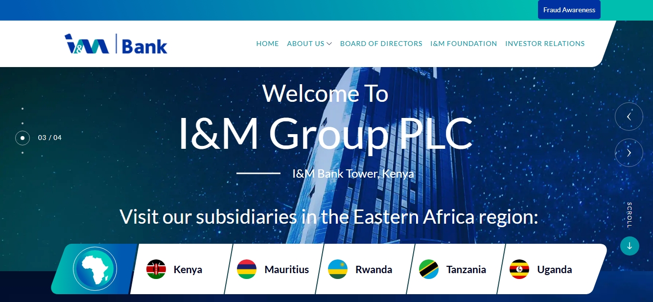 I&M Bank Websites: KE, UG, TZ, RW, MU